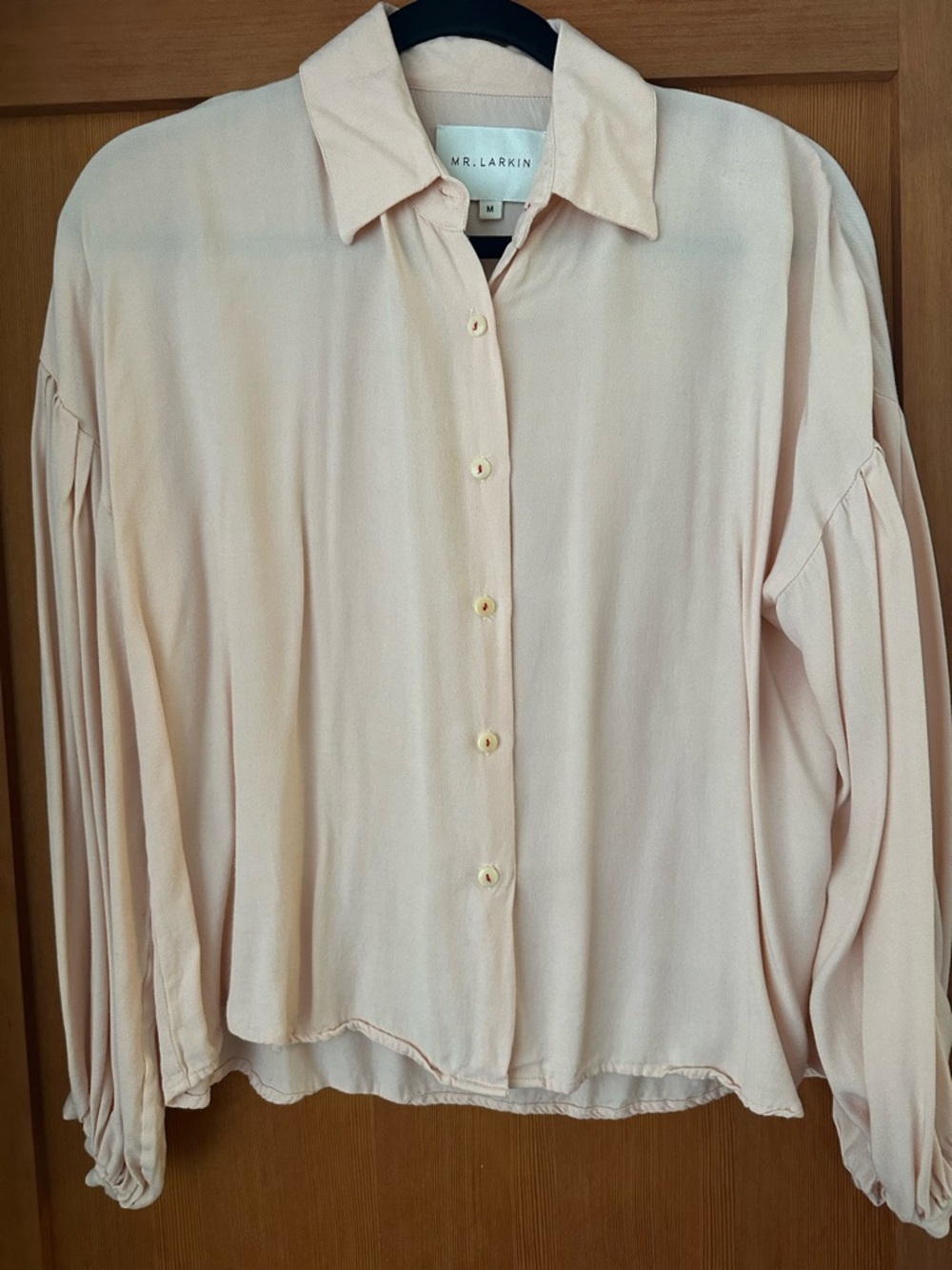 MR. LARKIN Women's Peach Button-Down Shirt